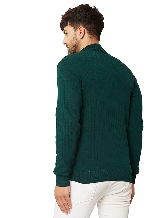 Kvetoo Men High Neck Full Sleeve Winter Woolen Sweater