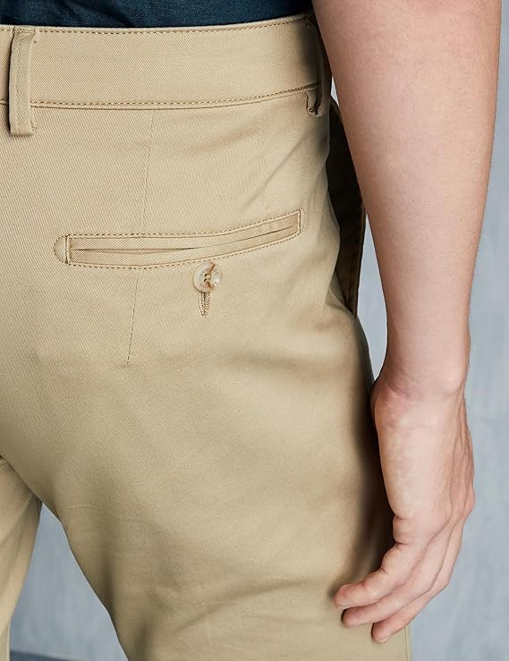 Symbol Premium Men's Slim Fit Flexi Waist Casual Pants | Stretchable Chinos | Stylish Office Fashion Trousers