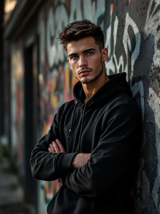 Glowic Men’s Hoodie | Oversized Stylish Sweatshirt for Winter Wear | Trendy Casual Hoodie for Men | Perfect for Gym, Travel, Streetwear Fashion