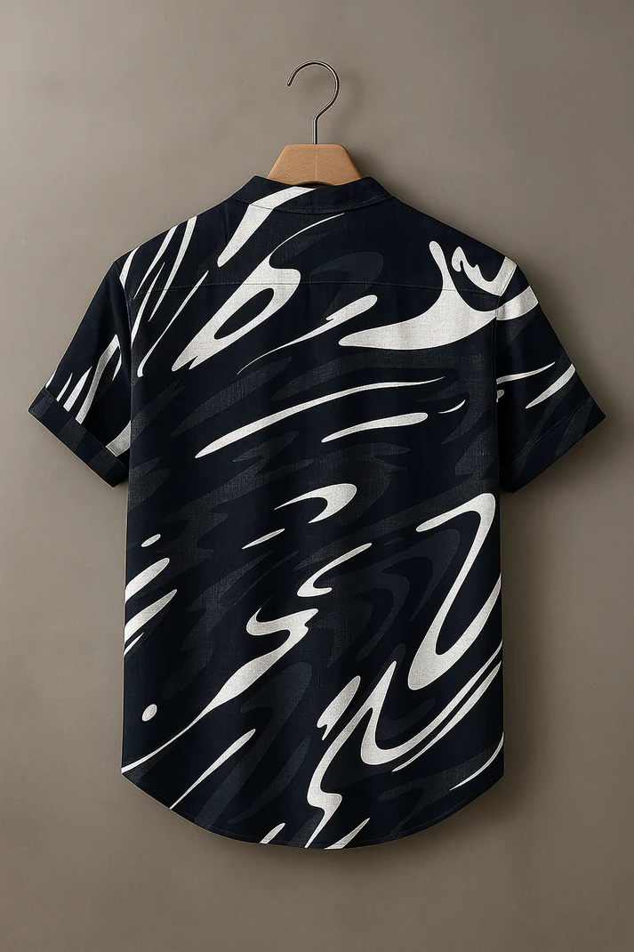 Geometric Repeat Pattern Printed Casual 100% Cotton Shirt