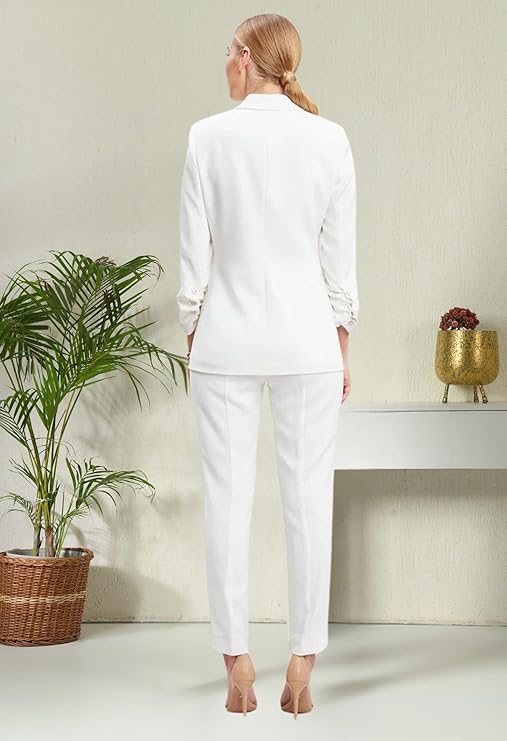 Women's Cotton Blend Printed Blazer Pant and Camisole Set | 3-Piece Formal & Casual Office Wear Suit | Stylish Western Outfit for Business, Party & Daily Use