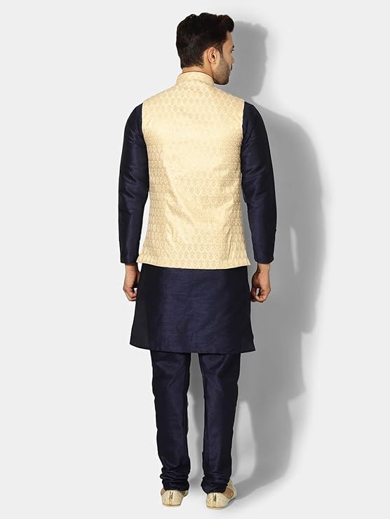 UnM Men Silk Blend Classic Kurta Set