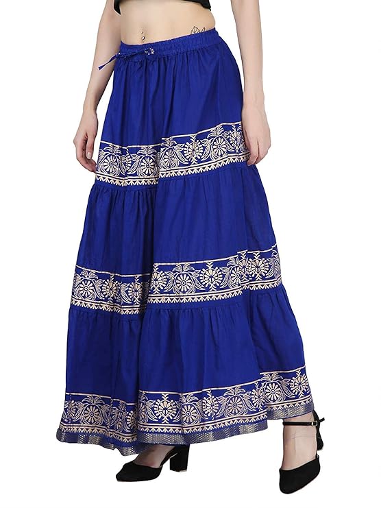 3 Kurti Skirts Woman/Girl Traditional Ethnic Embroidery Floor Length Rayon Long Skirt for Causal / 
