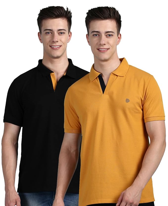 Lux Cozi Mens Cotton Solid Relaxed Fit Polo Shirt