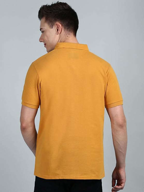 Lux Cozi Mens Cotton Solid Relaxed Fit Polo Shirt