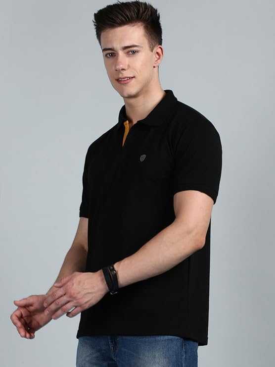 Lux Cozi Mens Cotton Solid Relaxed Fit Polo Shirt