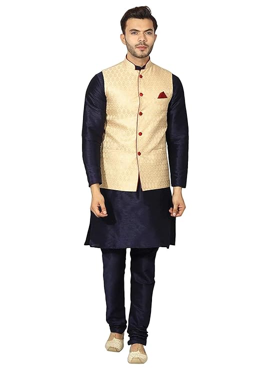 UnM Men Silk Blend Classic Kurta Set
