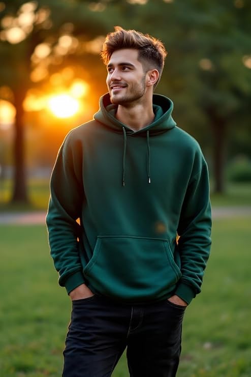 Glowic Men’s Hoodie | Oversized Stylish Sweatshirt for Winter Wear | Trendy Casual Hoodie for Men | Perfect for Gym, Travel, Streetwear Fashion