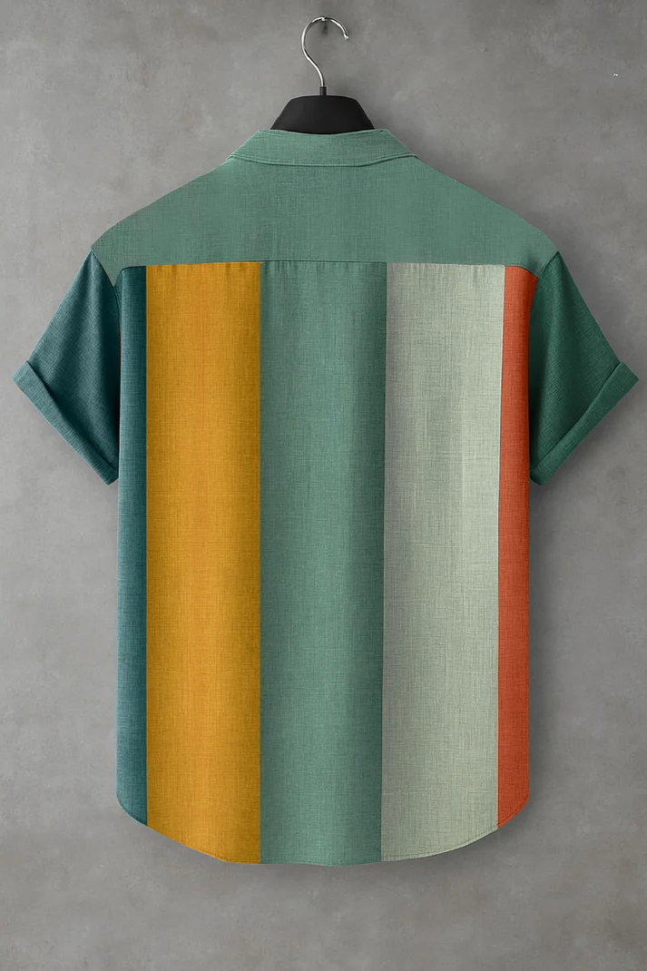 Cute Cat Print Casual 100% Cotton Shirt