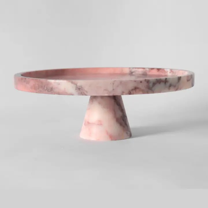 Pink Marble Pedestal Stand