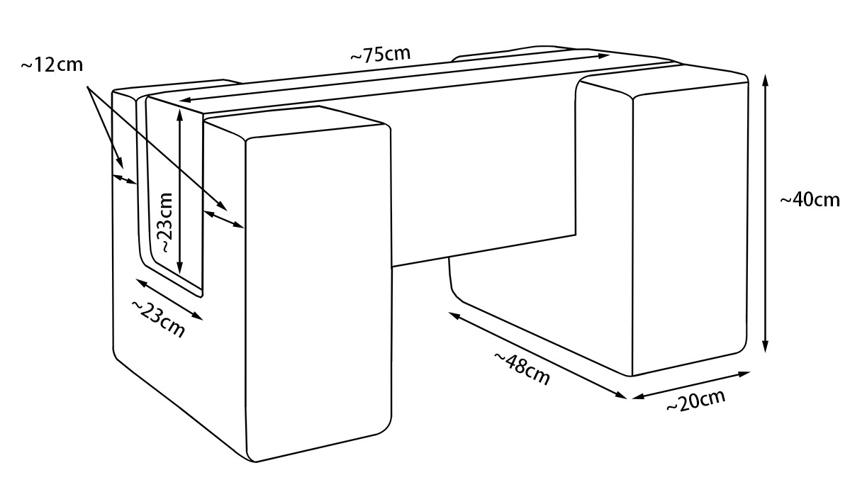 Balance beam (without Velcro) 