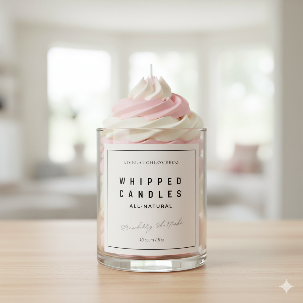  Whipped design Scented Candle