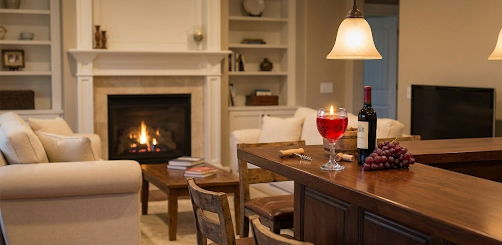 Red Wine Glass Candle