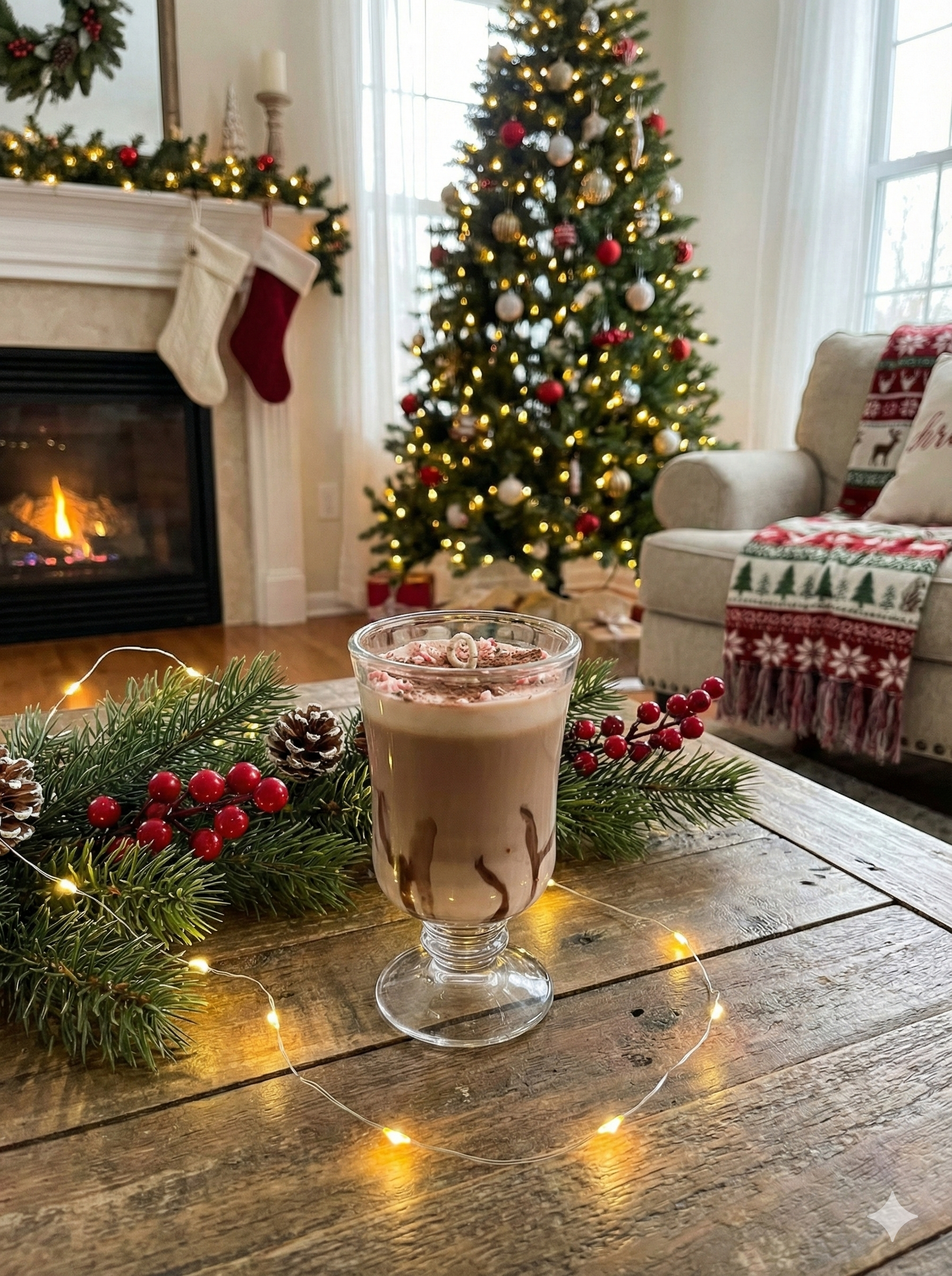 Peppermint Mocha latte 10oz candle 