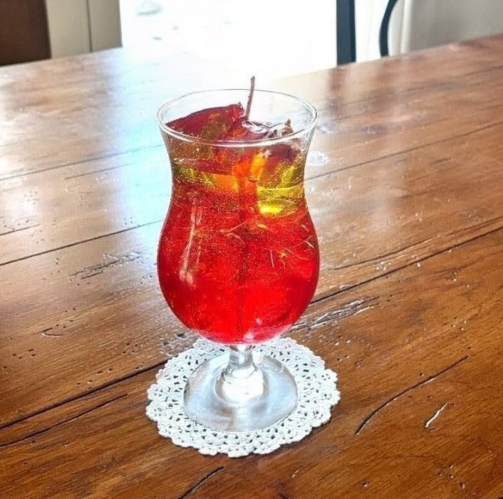 Rainbow Layered drink Candles