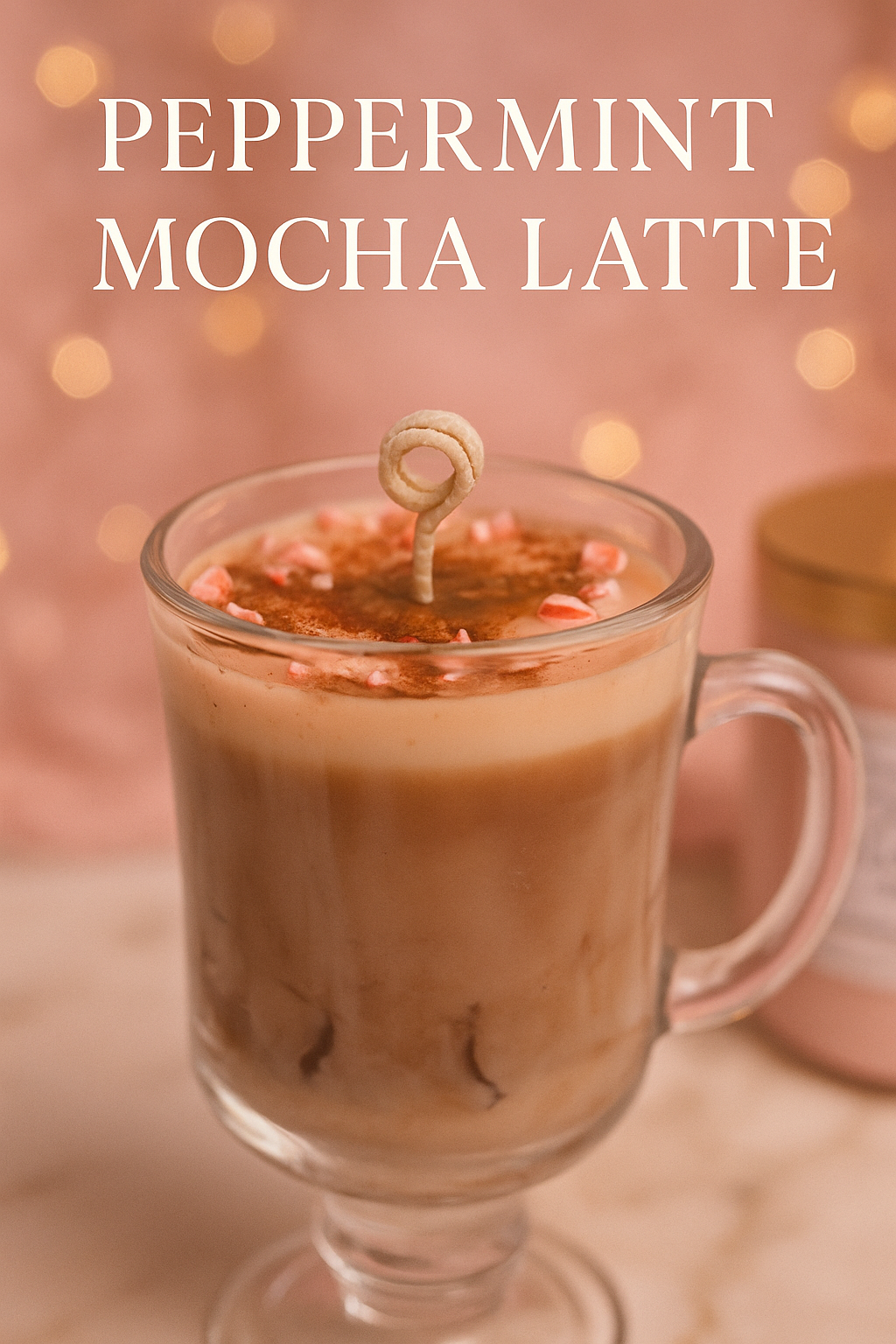 Peppermint Mocha latte 10oz candle 