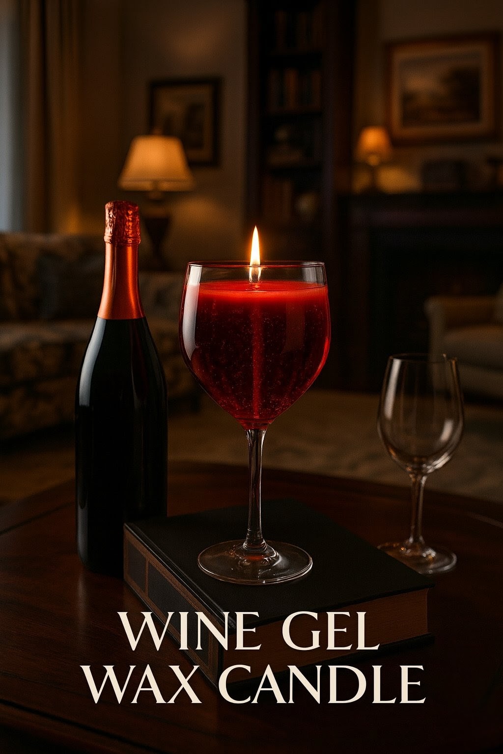 Red Wine Glass Candle