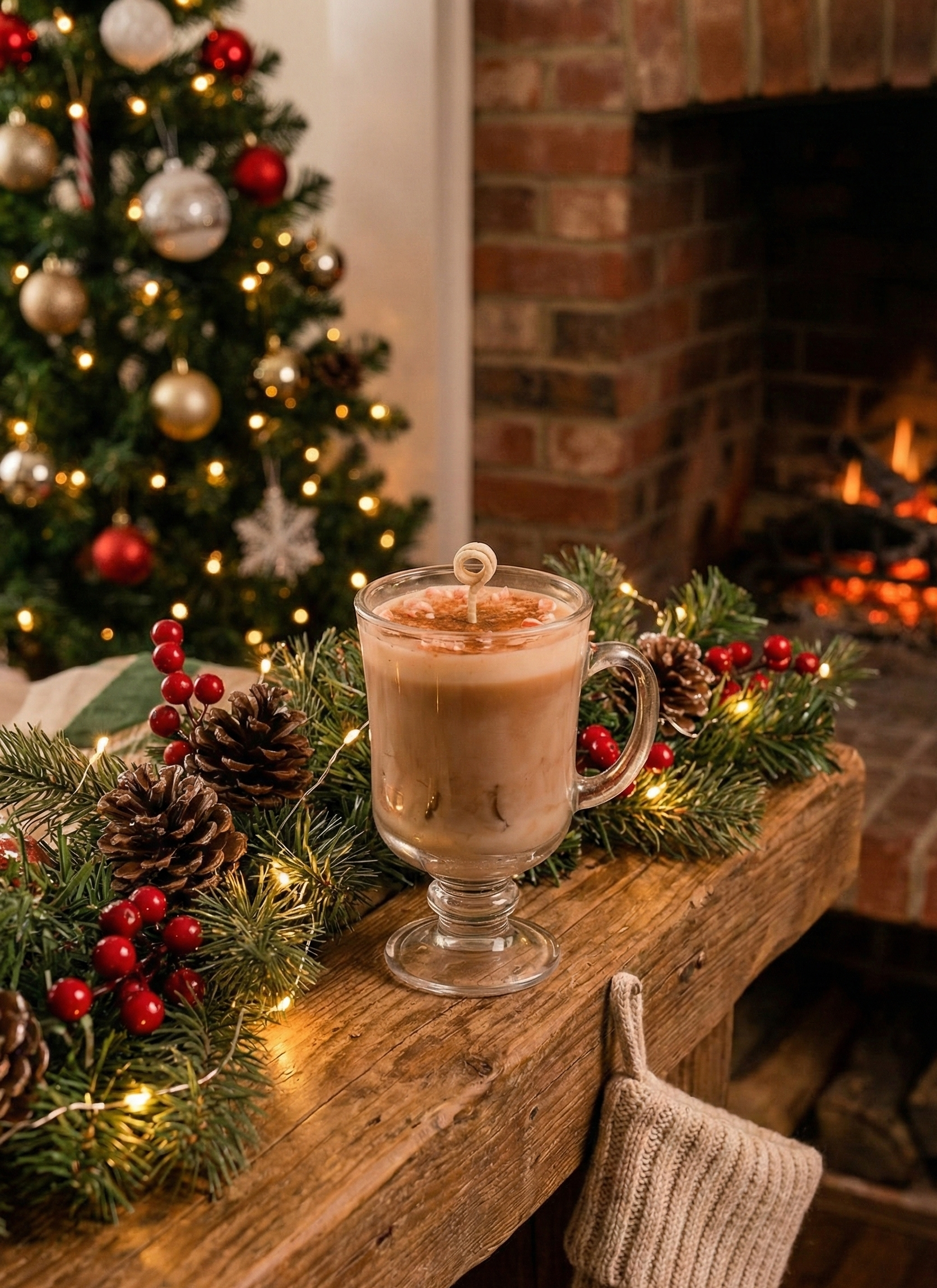 Peppermint Mocha latte 10oz candle 