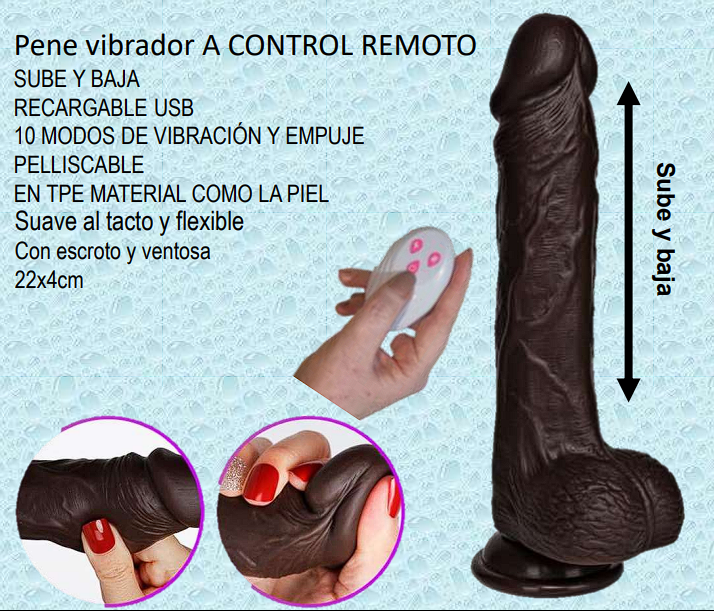 Pene vibrador a control remoto