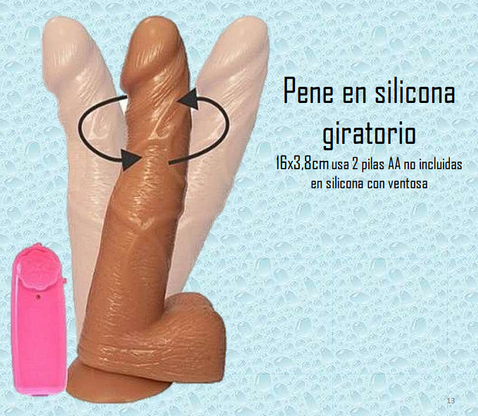 Pene en silicona giratorio