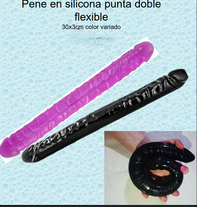 Pene de silicona doble punta flexible