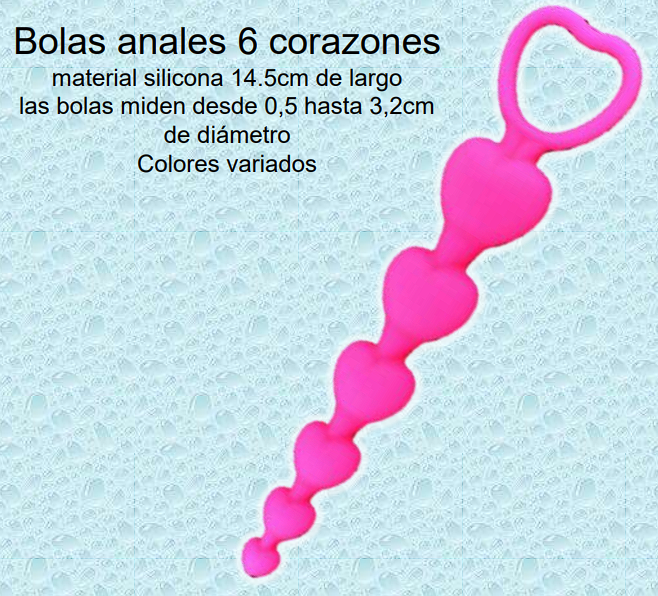 Bolas anales 6 corazones