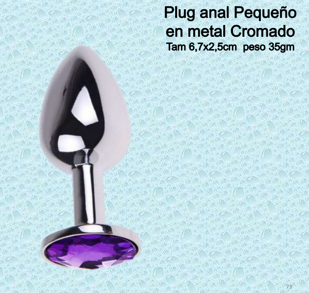 Plug anal pequeño de metal cromado