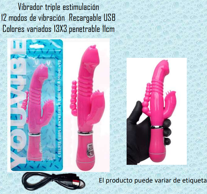 Vibrador triple estimulación