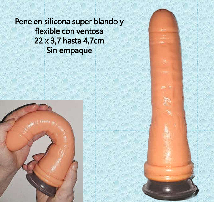 Pene de silicona super blando con ventosa