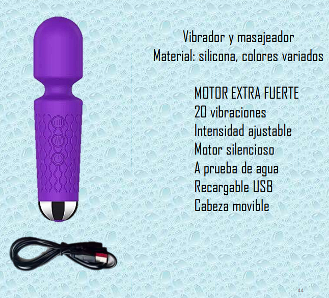 Vibrador y masajeador de silicona
