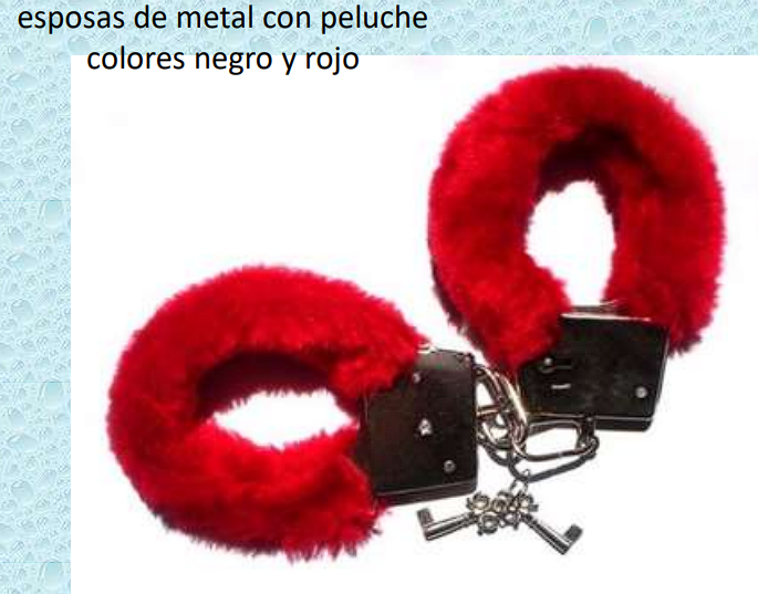 Esposas de metal con peluche