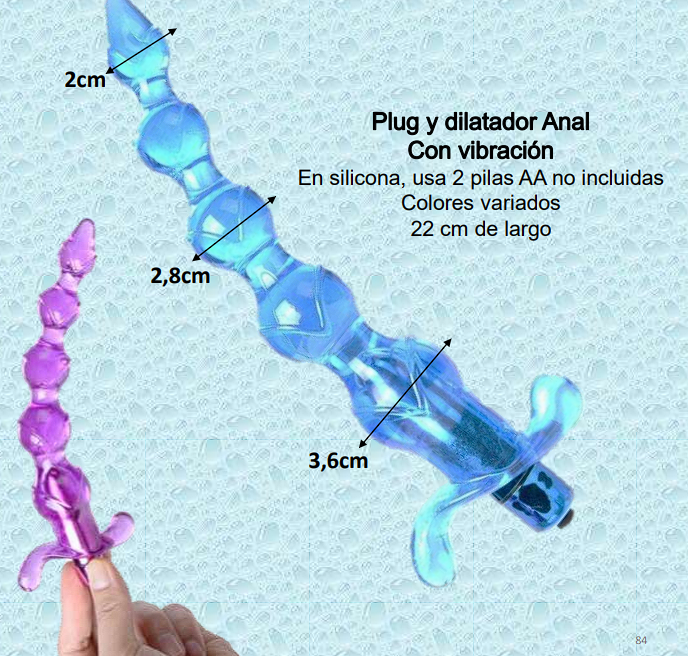 Plug y dilatador anal con vibración