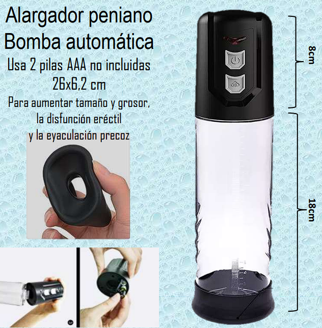 Alargador peniano bomba automática