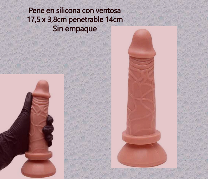 Pene de silicona con ventosa