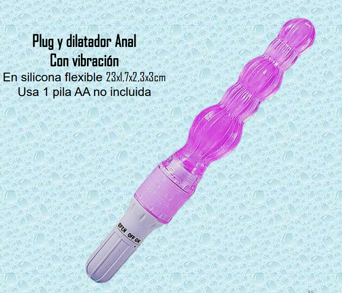 Plug y dilatador anal con vibración