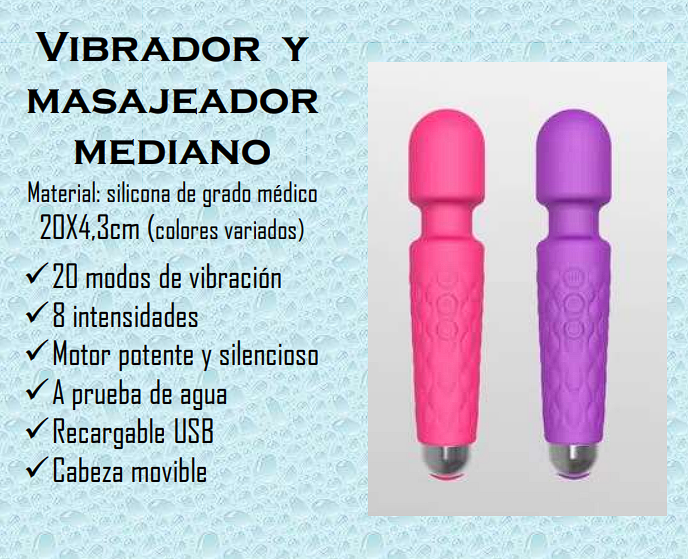 Vibrador y masajeador mediano
