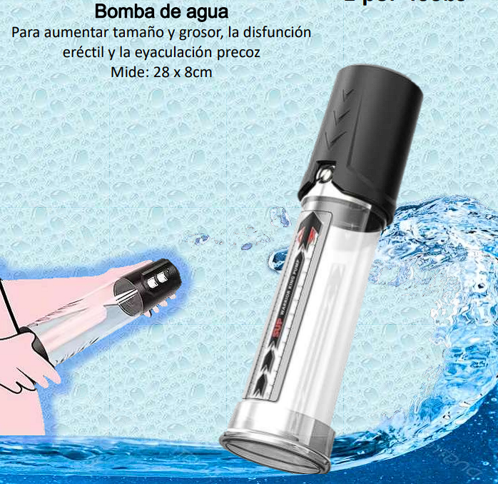 Bomba de agua para aumento masculino