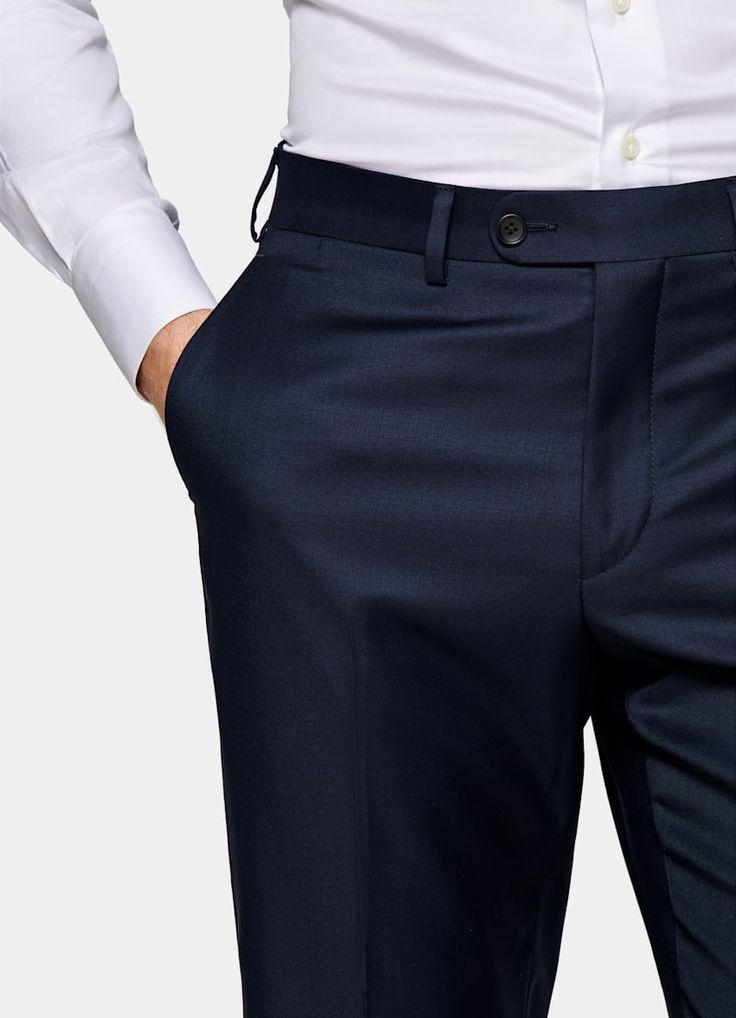 Men's navy formal trousers