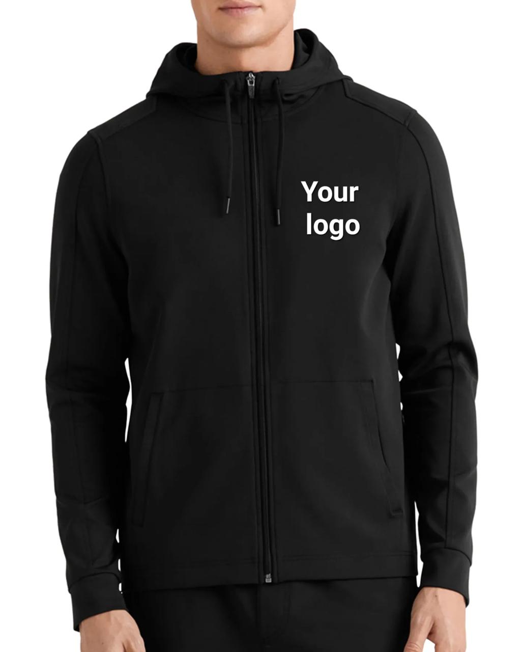 Custom Logo Black Hoodie