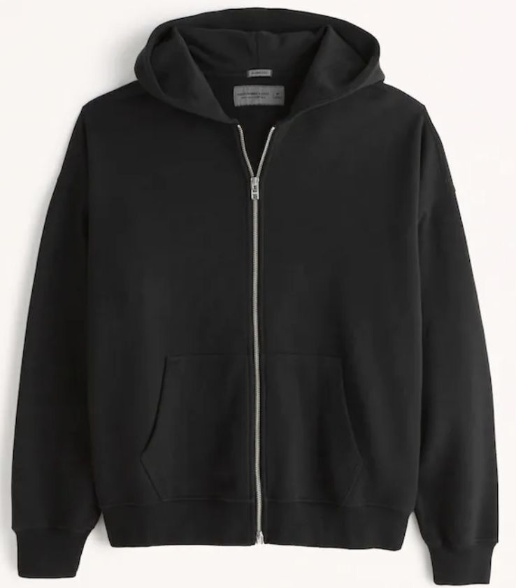 Black Zip-Up Hoodie