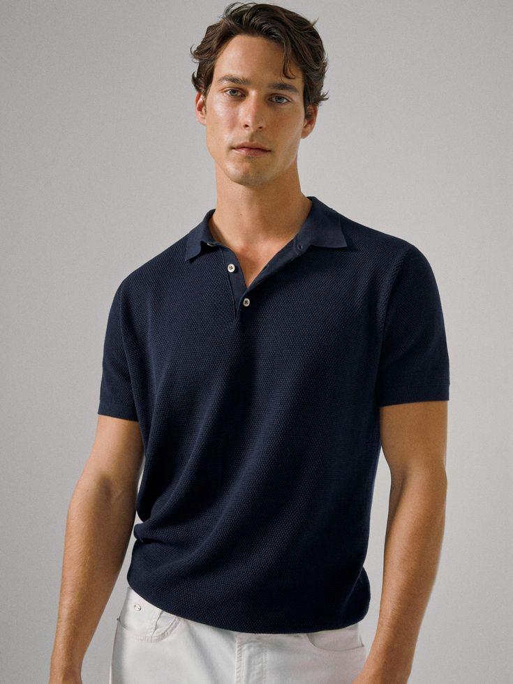Classic Navy Short Sleeve Polo Shirt