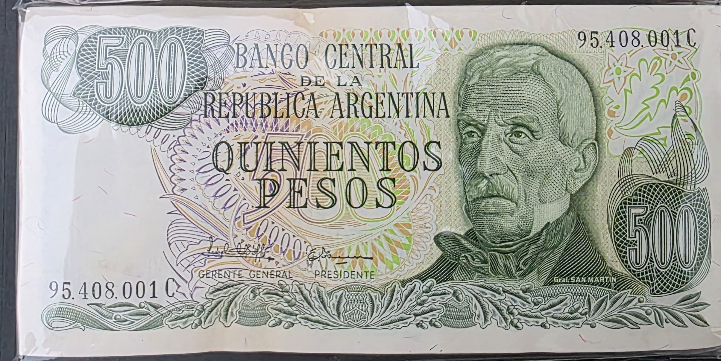 Argentina – 500 Pesos – Pick 303 – 1977 (1982) - Bundle (100 pcs)