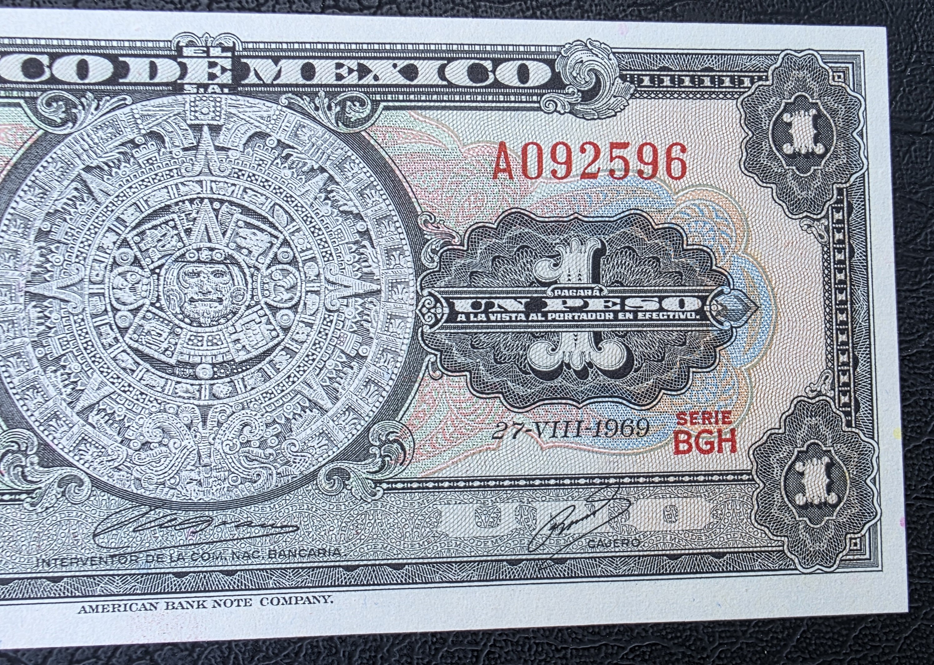  Mexico – 1 Peso 1969 (P-59k) - UNC