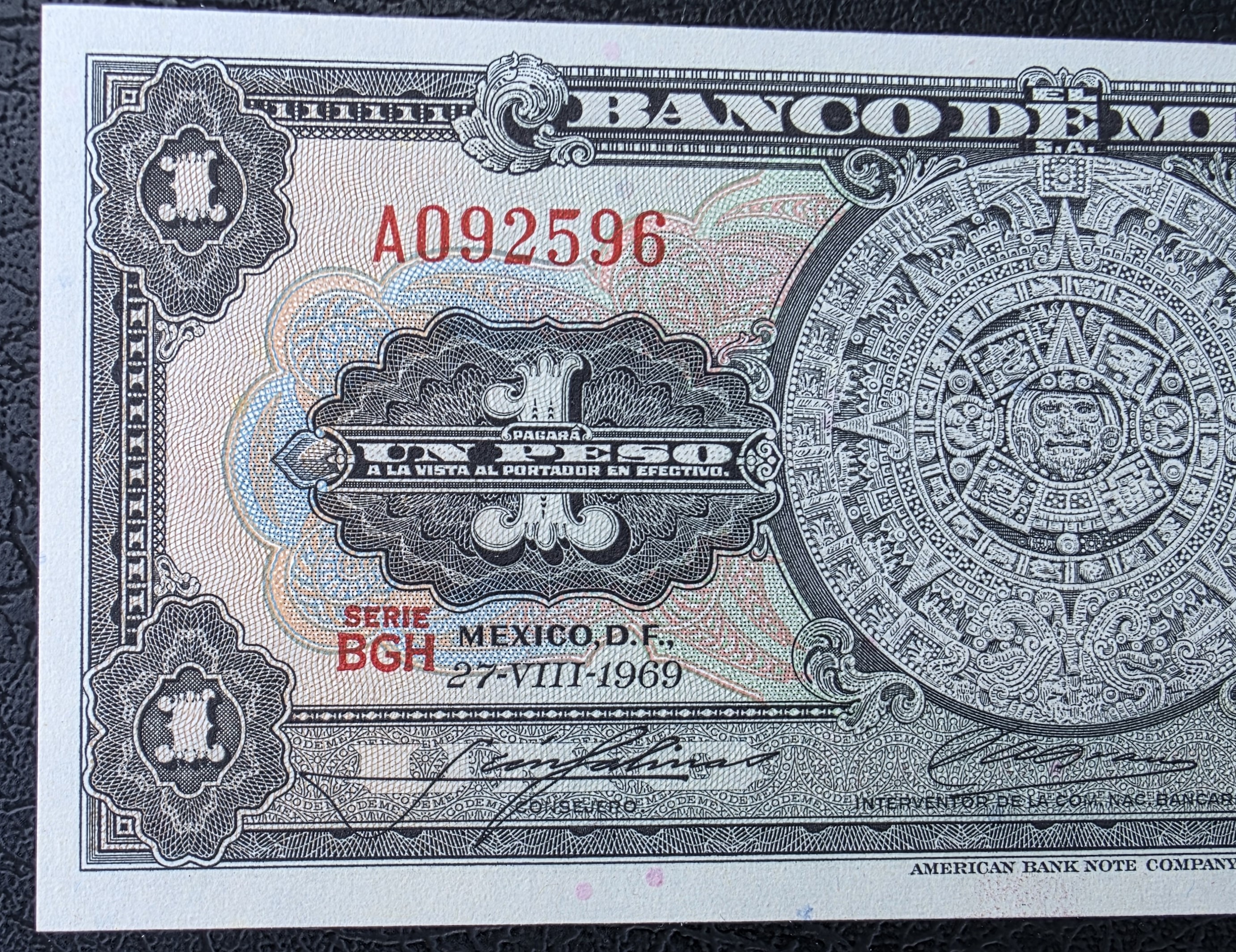  Mexico – 1 Peso 1969 (P-59k) - UNC