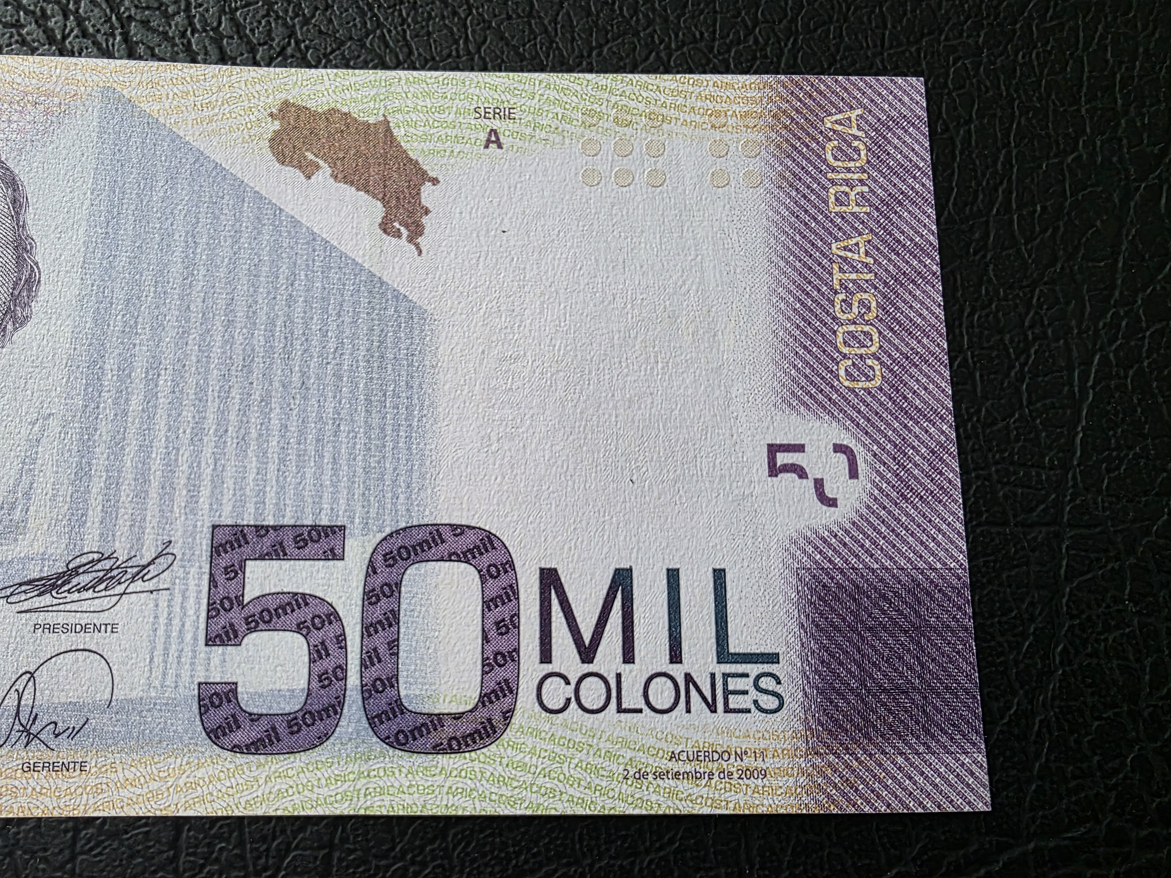 Costa Rica – 50,000 Colones – Pick 279 – 2009 - UNC