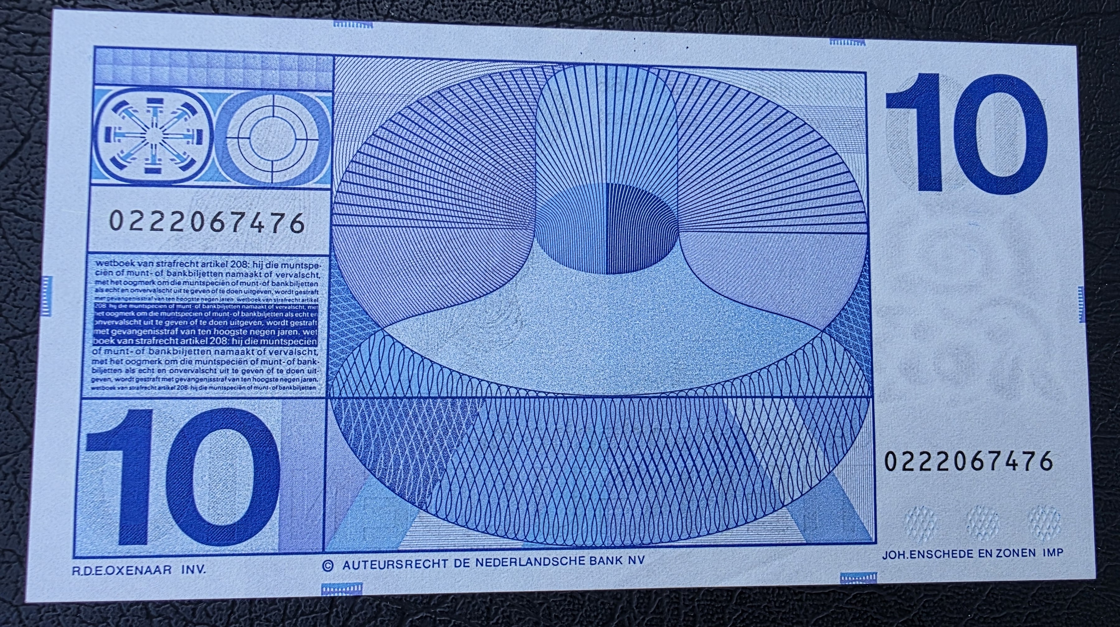Netherlands – 10 Gulden 1968 (P-91) - UNC
