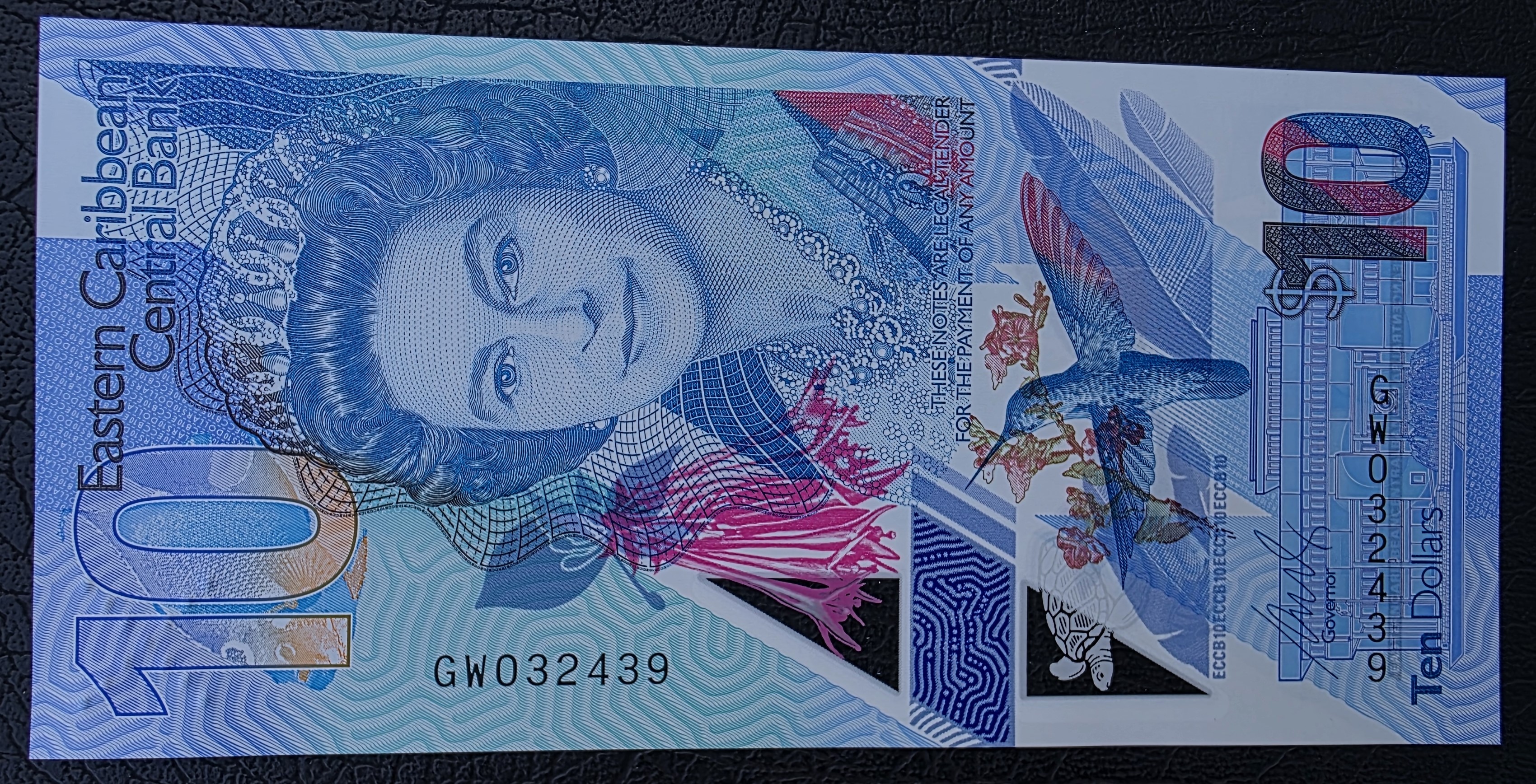 Eastern Caribbean States – 10 Dollars Polymer ND (P-57) - UNC