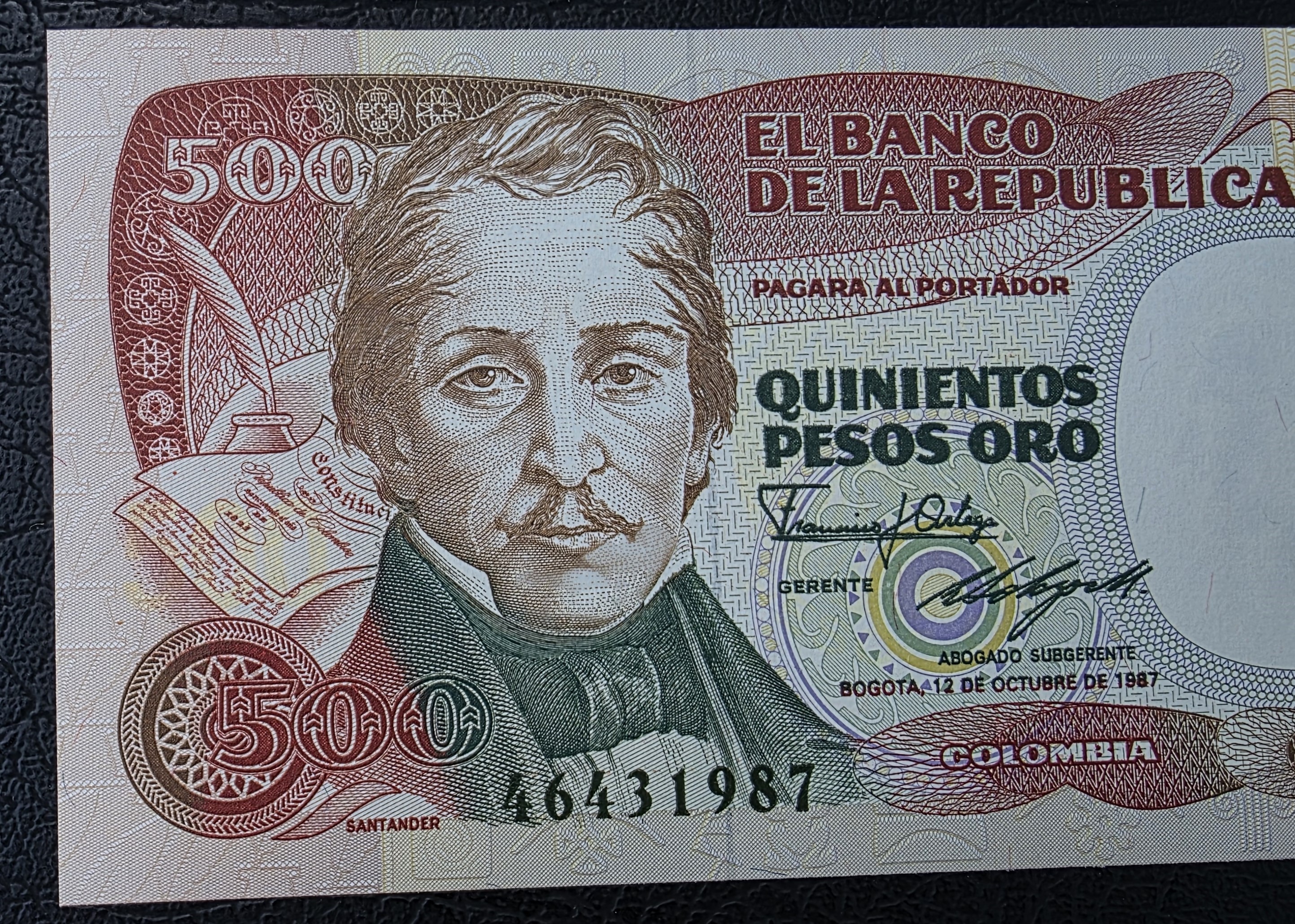 Colombia – 500 Pesos Oro 1987 (P-431) - UNC.