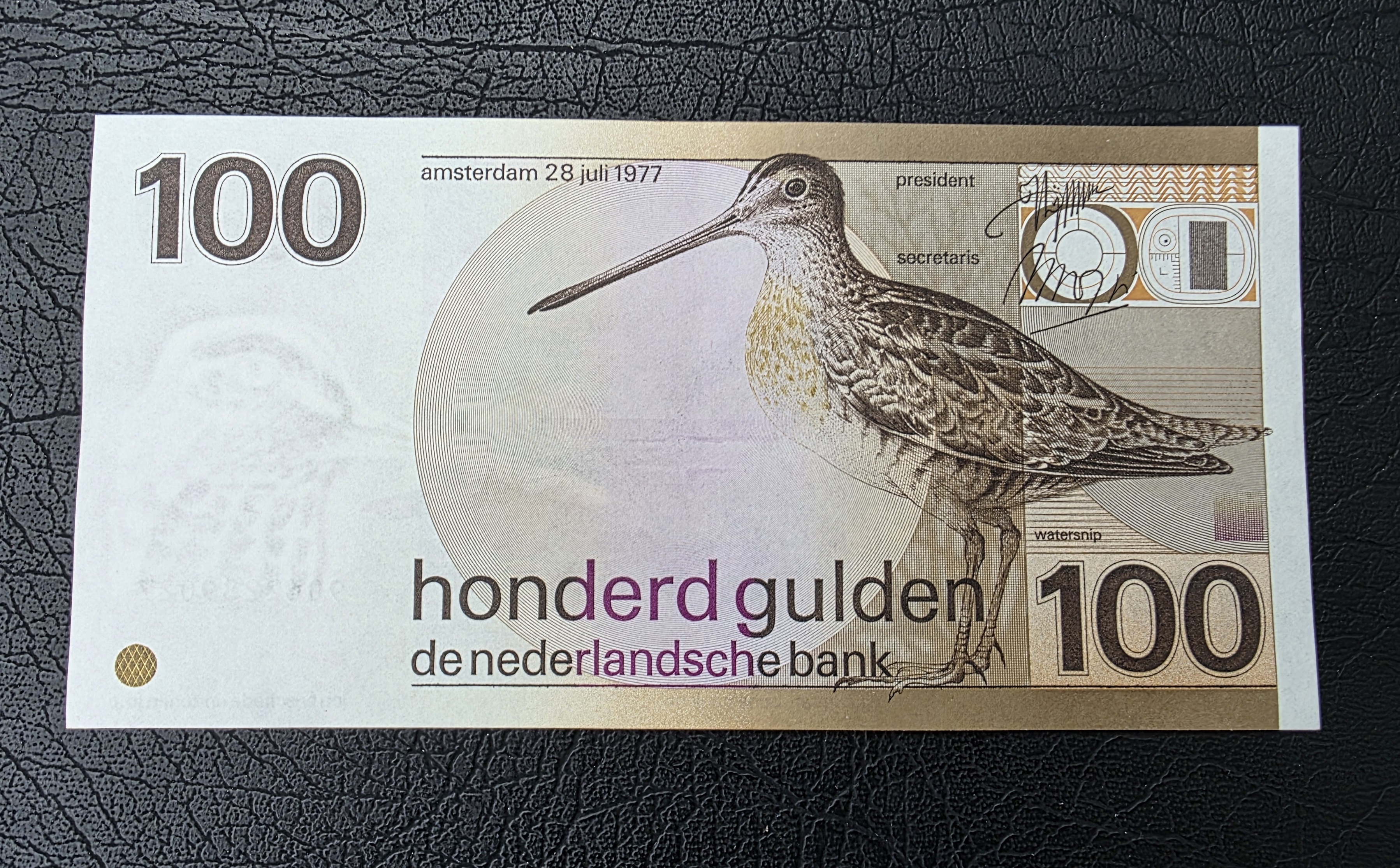 Netherlands – 100 Gulden – Pick P97 – 1977 - UNC