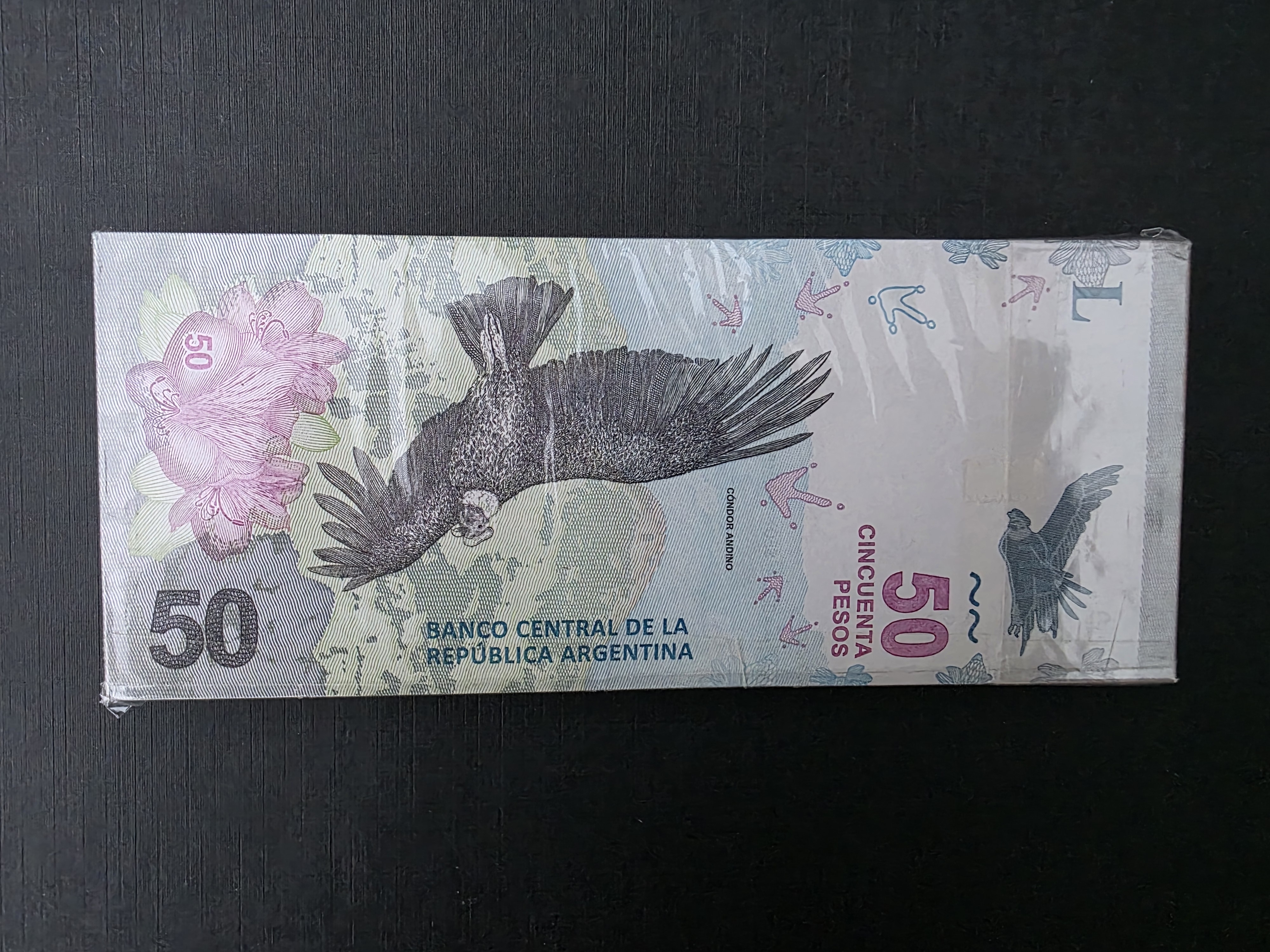 Argentina – 50 Pesos “Cóndor Andino” (2020) – Pick 363 (2) - Bundle (100 pcs)